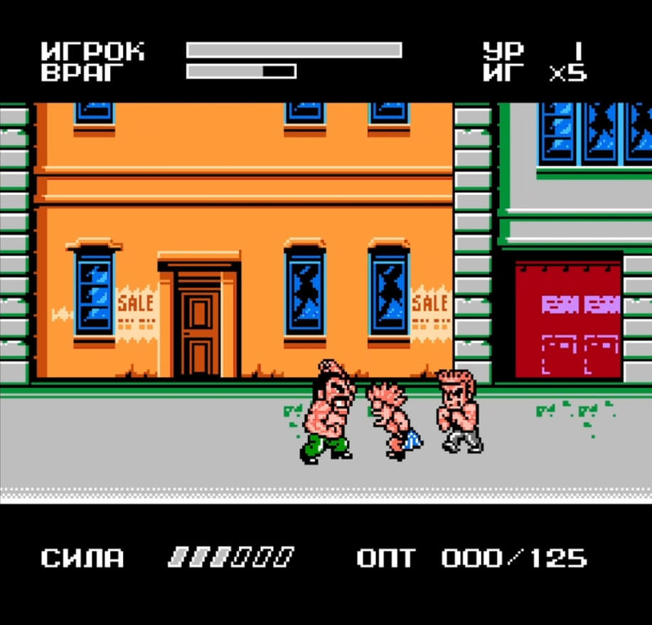 Mighty Final Fight - геймплей игры Dendy\NES